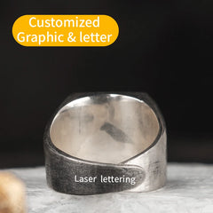 925 Silver Viking Ring Valknut Trendy Male Ring Single Ring Punk Fashion Jewelry