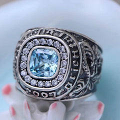 BOCAI S925 Sterling Silver Rings for Men 2023 New Men's Fashion Green Dragon White Tiger Topaz Pure Argentum Viking Jewelry