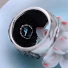 BOCAI S925 Sterling Silver Rings for Men 2023 New Men's Fashion Green Dragon White Tiger Topaz Pure Argentum Viking Jewelry