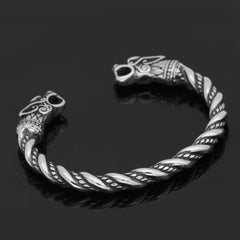 Viking Pirate Stainless Steel Double Head Bracelet