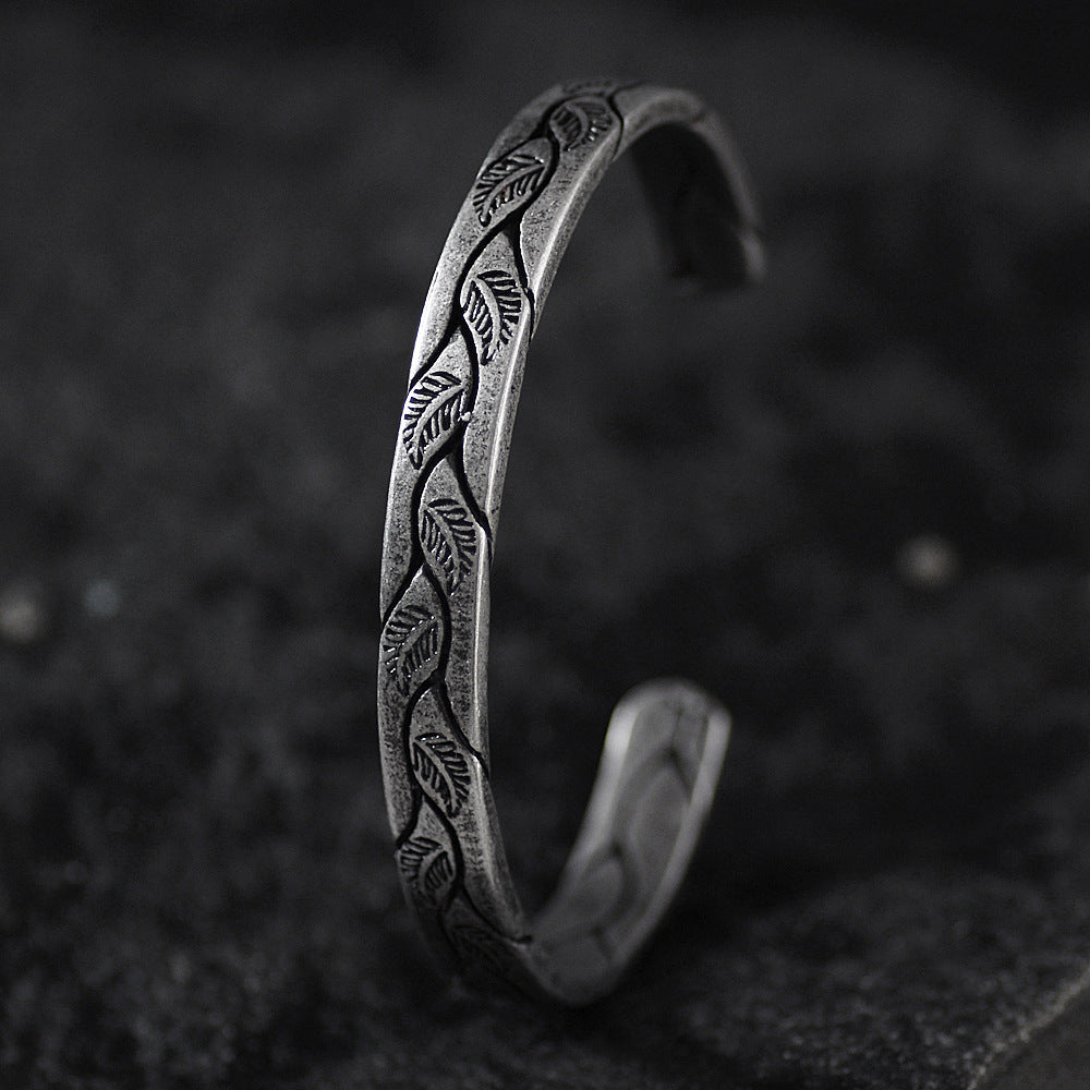 Vintage Viking Cuff Titanium Steel Bracelet