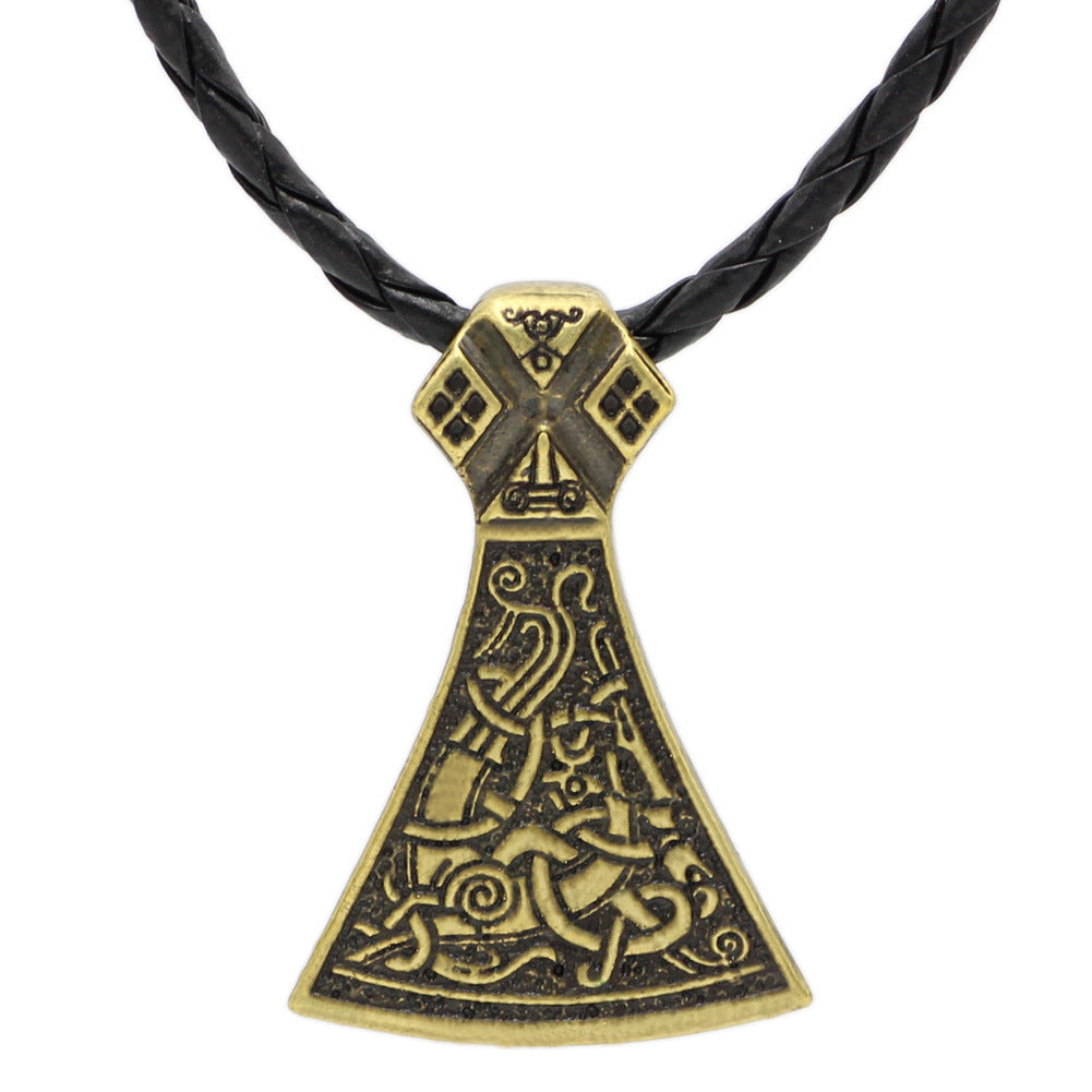 Viking Mamen Axe Necklace