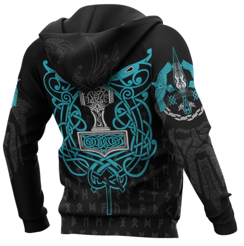 Viking tattoo style hoodie