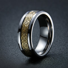 Dragon's Breath - Steel Viking Ring