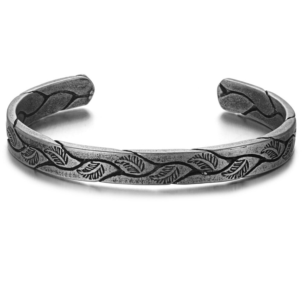 Vintage Viking Cuff Titanium Steel Bracelet