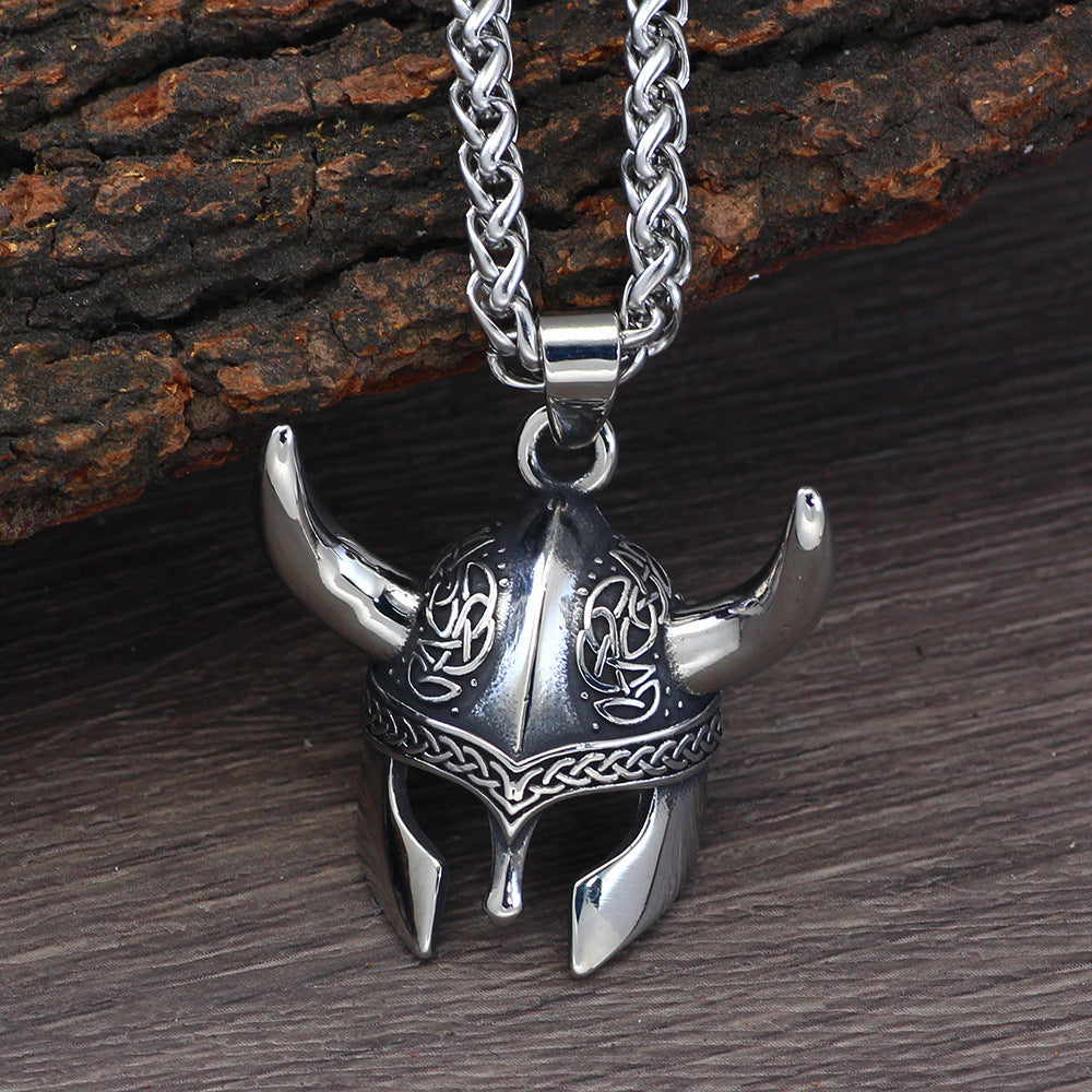 Nordic Viking Alloy Helmet Necklace