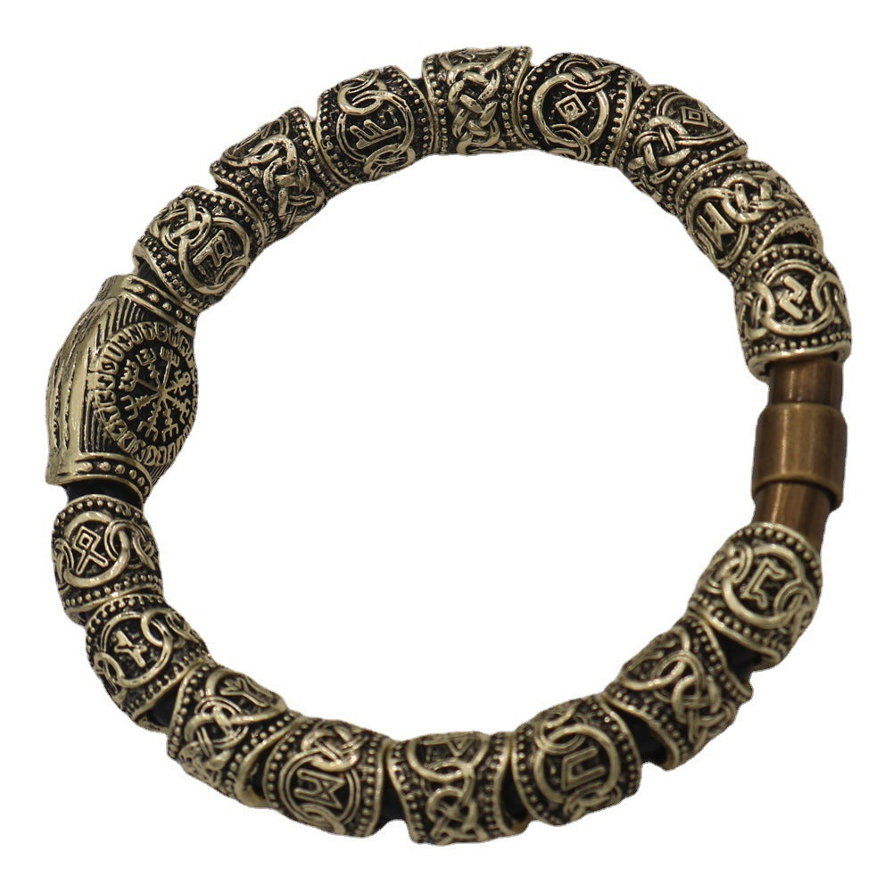 Viking Odin Compass Bead Accessory Bracelet