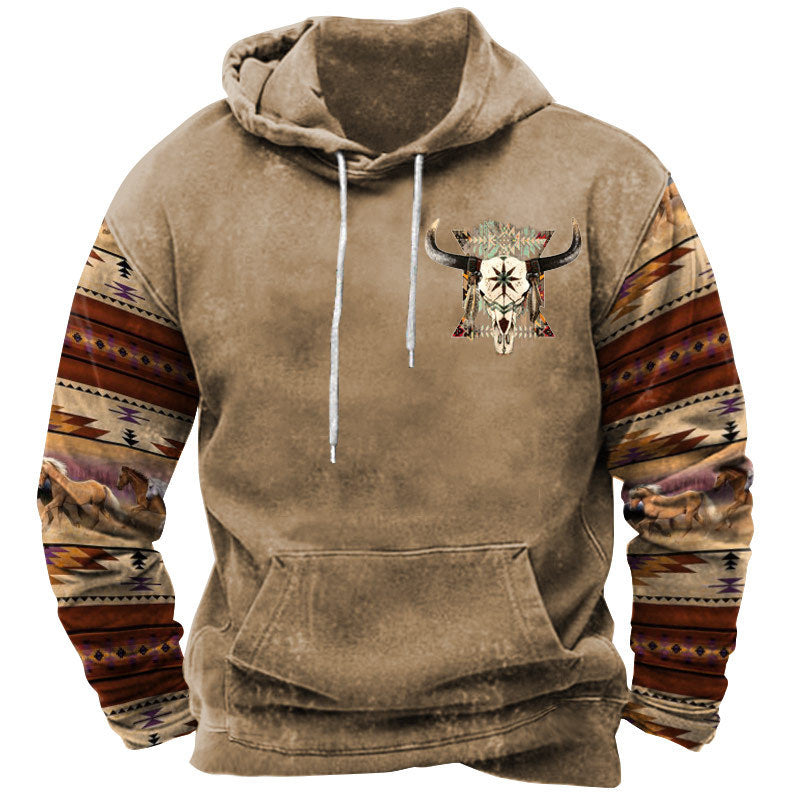 Hoodie Men's Street Trend Viking Mythology