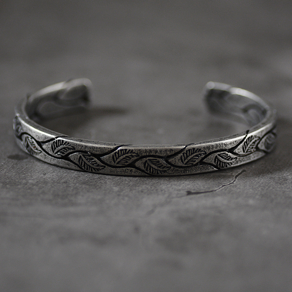 Vintage Viking Cuff Titanium Steel Bracelet