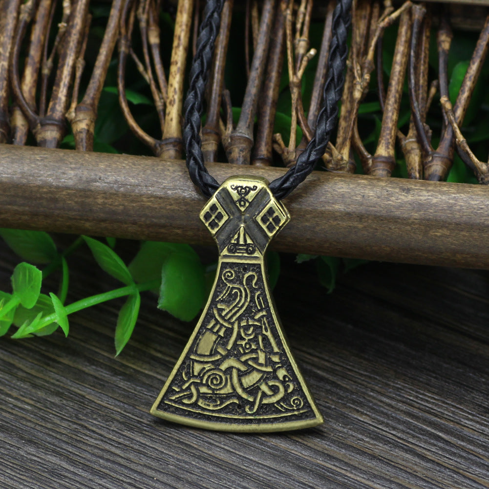 Viking Mamen Axe Necklace