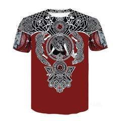 Men T-Shirt Viking Tattoo