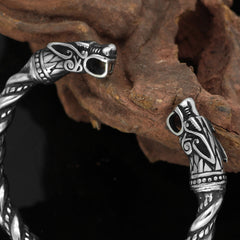 Viking Pirate Stainless Steel Double Head Bracelet