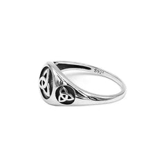 Fashion S925 Sterling Silver Celtic Knot Ring Claddagh Irish Jewelry Norse Viking Wedding Ring for Women Girls SWR0944