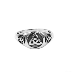 Fashion S925 Sterling Silver Celtic Knot Ring Claddagh Irish Jewelry Norse Viking Wedding Ring for Women Girls SWR0944