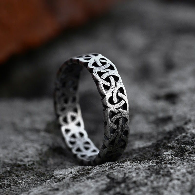 Retro Viking Titanium Steel Ring