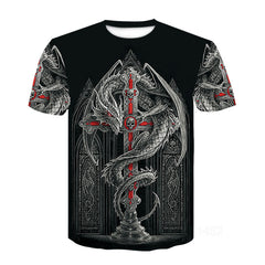 Men T-Shirt Viking Tattoo