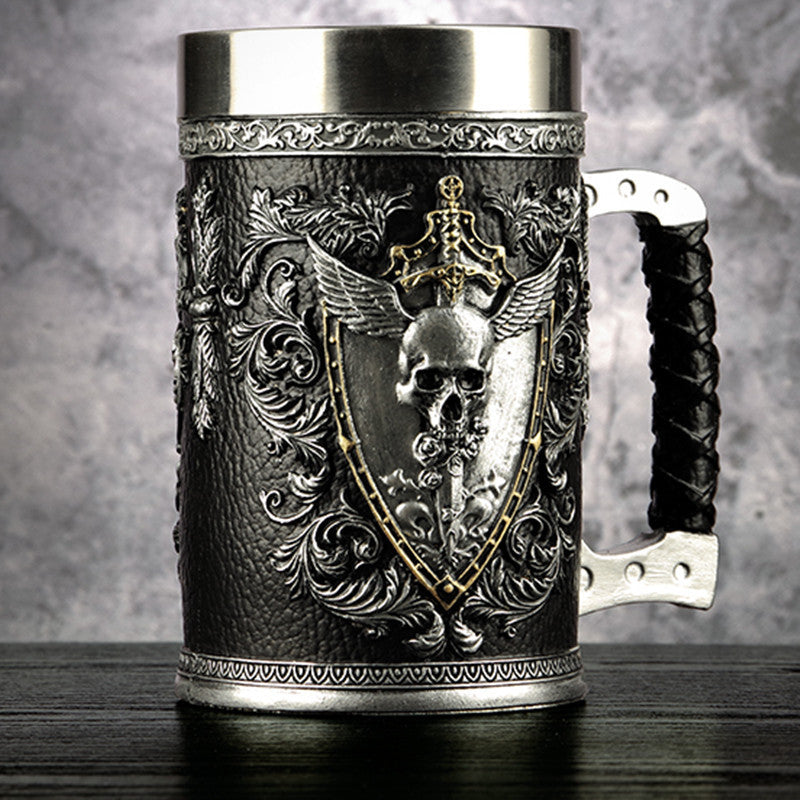 Beer Mugs Stein Tankard Double Headed Eagle Winged Sword