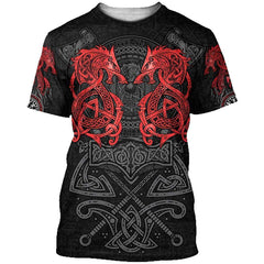 Viking Tattoo Printing Short Sleeve