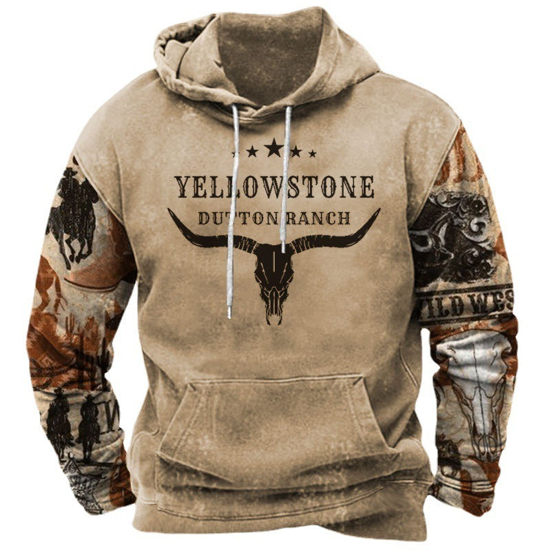 Hoodie Men's Street Trend Viking Mythology