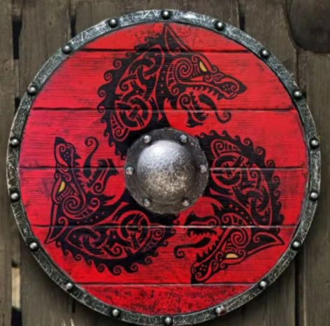 Viking Battle Shield 30cm Wooden Shield Decoration Pendant