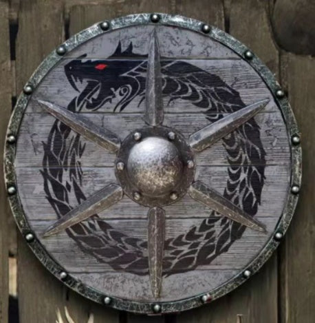 Viking Battle Shield 30cm Wooden Shield Decoration Pendant