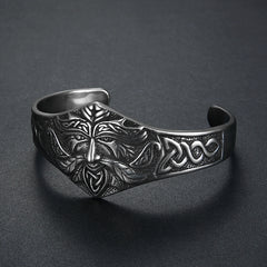 Viking Warrior Old Man Head Stainless Steel Men's Bracelet Trendy