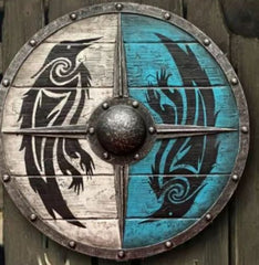 Viking Battle Shield 30cm Wooden Shield Decoration Pendant