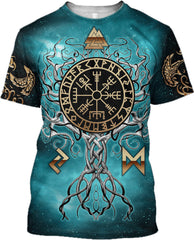 Viking Tattoo Printing Short Sleeve