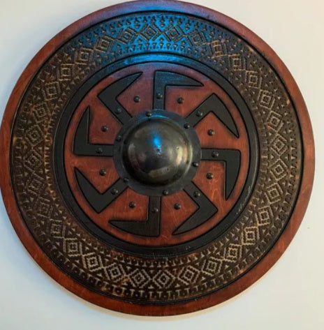 Viking Battle Shield 30cm Wooden Shield Decoration Pendant